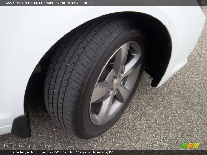 Summit White / Titanium 2009 Chevrolet Malibu LT Sedan