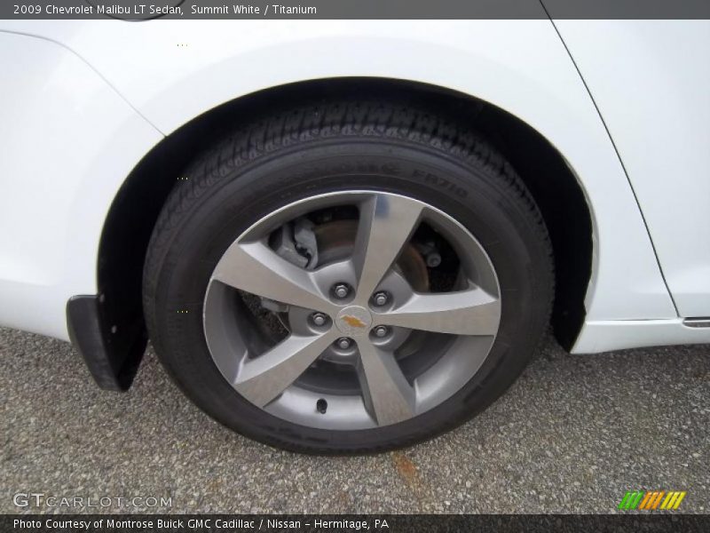 Summit White / Titanium 2009 Chevrolet Malibu LT Sedan