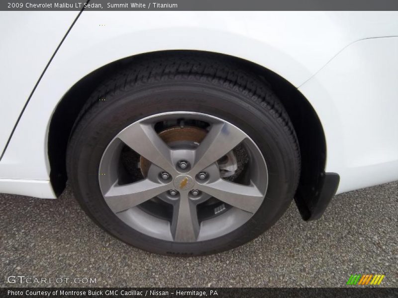 Summit White / Titanium 2009 Chevrolet Malibu LT Sedan