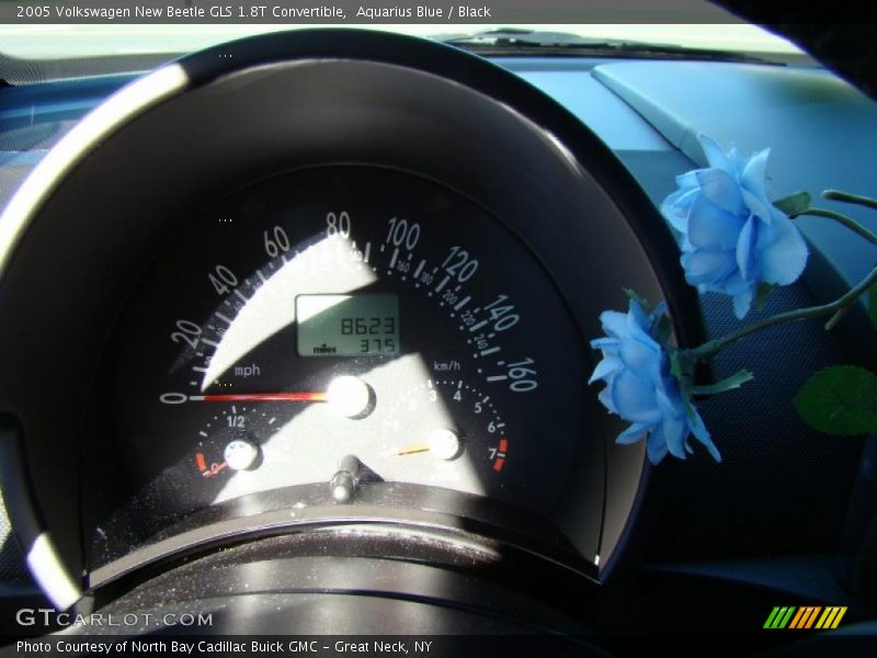 Aquarius Blue / Black 2005 Volkswagen New Beetle GLS 1.8T Convertible