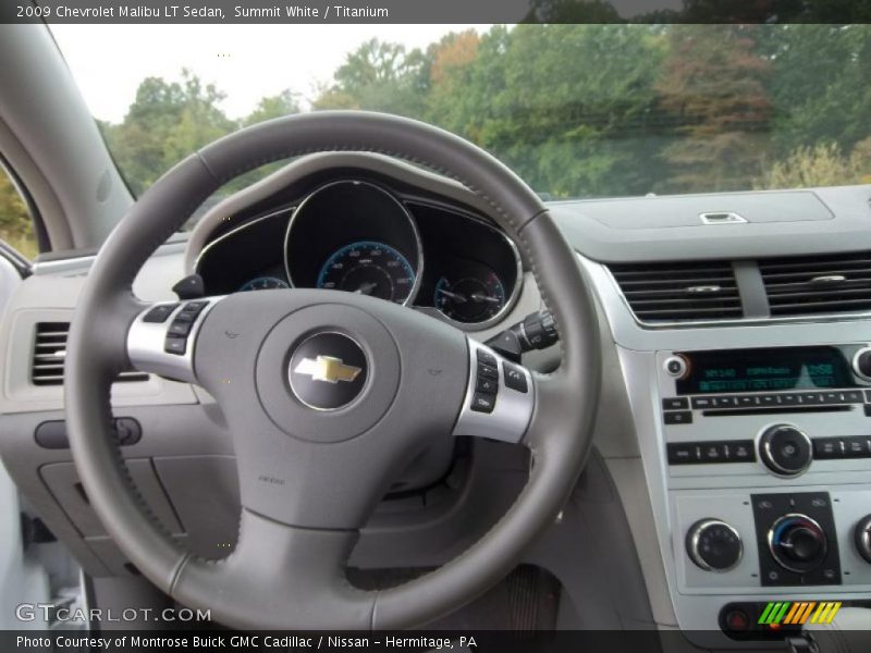 Summit White / Titanium 2009 Chevrolet Malibu LT Sedan