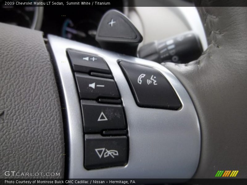Summit White / Titanium 2009 Chevrolet Malibu LT Sedan