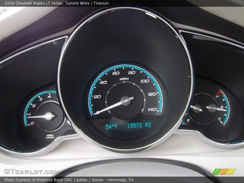 Summit White / Titanium 2009 Chevrolet Malibu LT Sedan