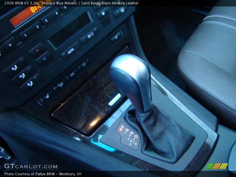 Monaco Blue Metallic / Sand Beige/Black Nevada Leather 2008 BMW X3 3.0si