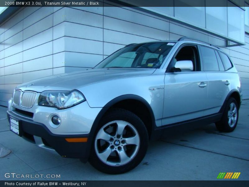 Titanium Silver Metallic / Black 2008 BMW X3 3.0si