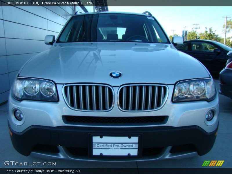 Titanium Silver Metallic / Black 2008 BMW X3 3.0si