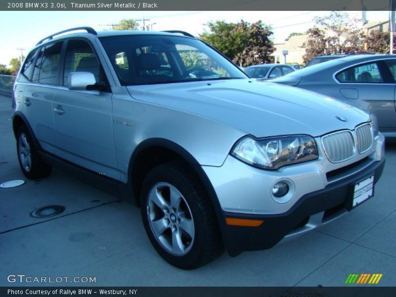 Titanium Silver Metallic / Black 2008 BMW X3 3.0si