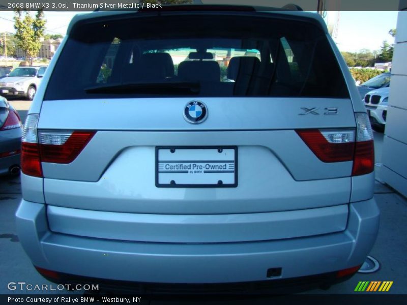 Titanium Silver Metallic / Black 2008 BMW X3 3.0si