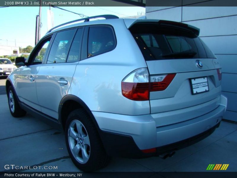 Titanium Silver Metallic / Black 2008 BMW X3 3.0si