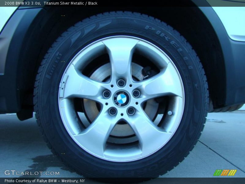 Titanium Silver Metallic / Black 2008 BMW X3 3.0si