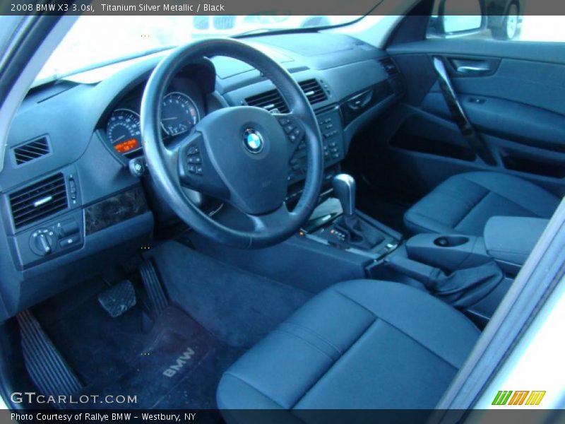 Titanium Silver Metallic / Black 2008 BMW X3 3.0si