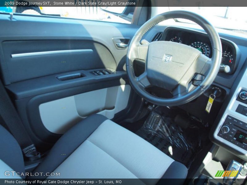 Stone White / Dark Slate Gray/Light Graystone 2009 Dodge Journey SXT