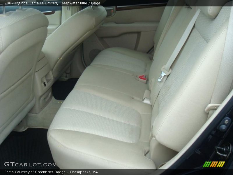 Deepwater Blue / Beige 2007 Hyundai Santa Fe Limited