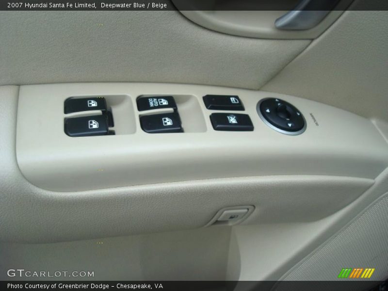 Deepwater Blue / Beige 2007 Hyundai Santa Fe Limited