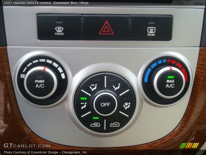 Deepwater Blue / Beige 2007 Hyundai Santa Fe Limited