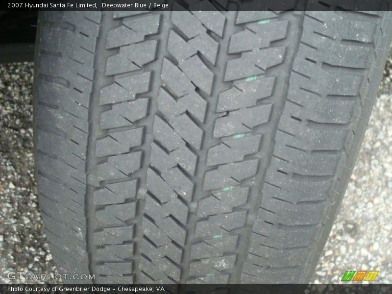 Deepwater Blue / Beige 2007 Hyundai Santa Fe Limited