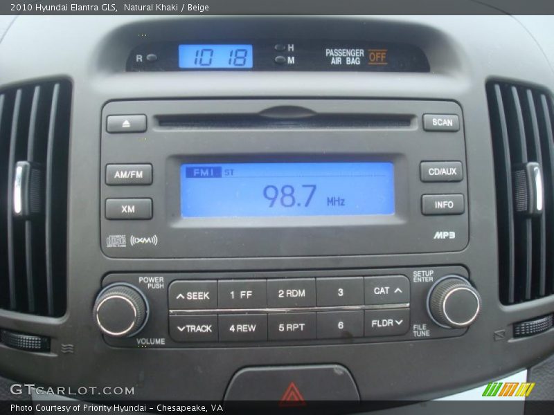 Natural Khaki / Beige 2010 Hyundai Elantra GLS