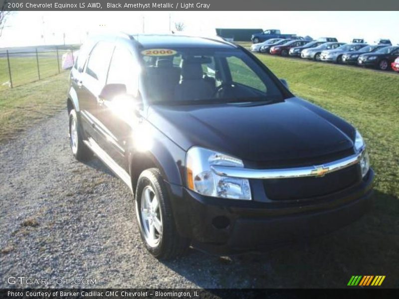Black Amethyst Metallic / Light Gray 2006 Chevrolet Equinox LS AWD