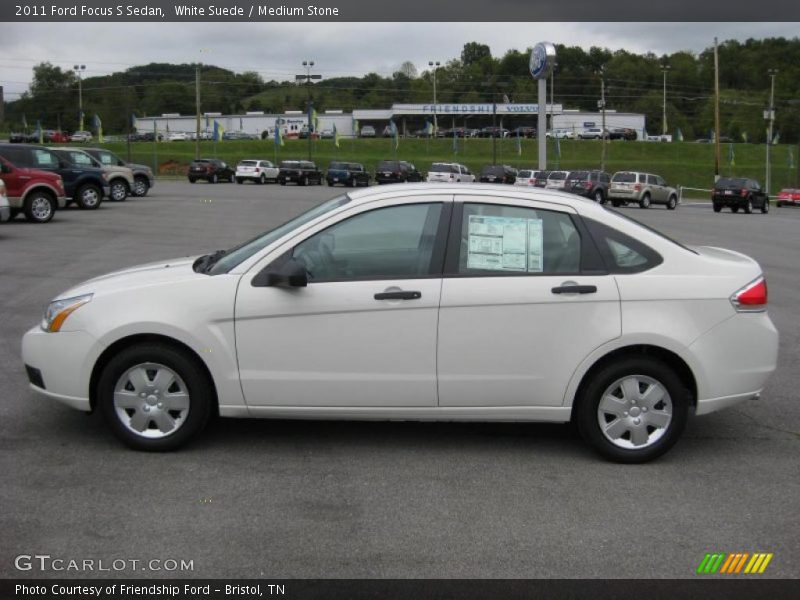 White Suede / Medium Stone 2011 Ford Focus S Sedan