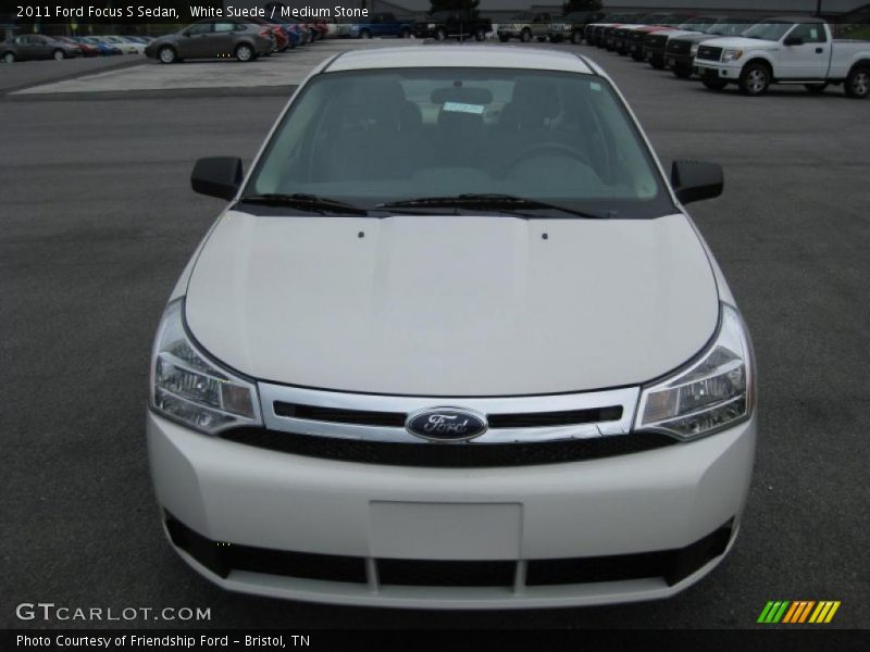 White Suede / Medium Stone 2011 Ford Focus S Sedan