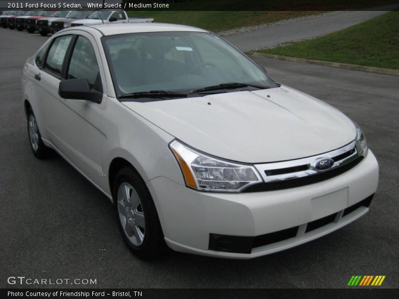 White Suede / Medium Stone 2011 Ford Focus S Sedan
