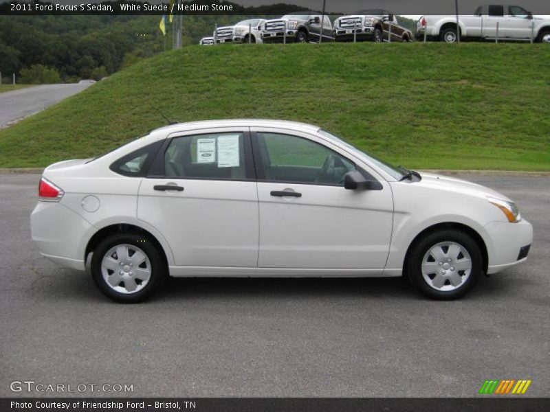 White Suede / Medium Stone 2011 Ford Focus S Sedan