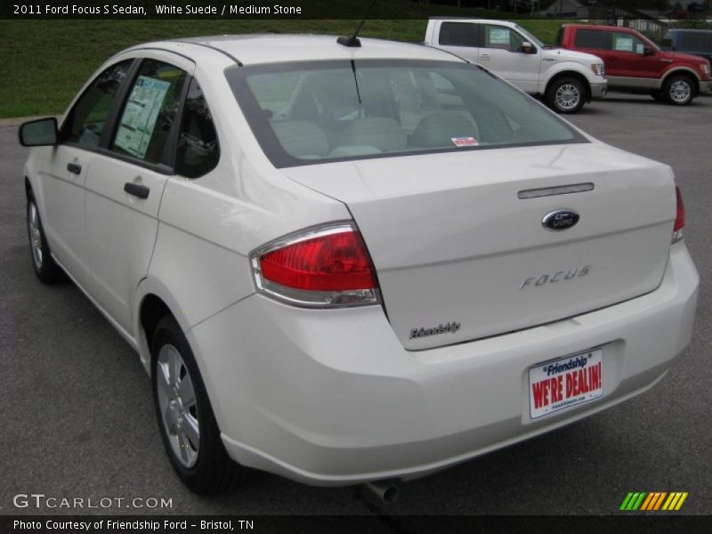 White Suede / Medium Stone 2011 Ford Focus S Sedan