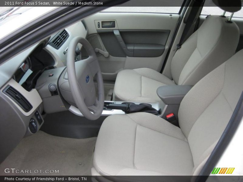White Suede / Medium Stone 2011 Ford Focus S Sedan