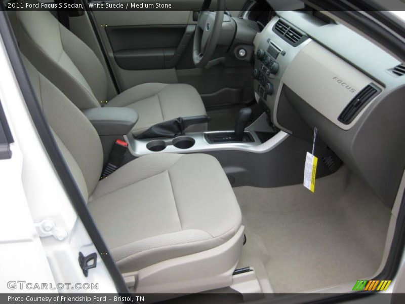 White Suede / Medium Stone 2011 Ford Focus S Sedan
