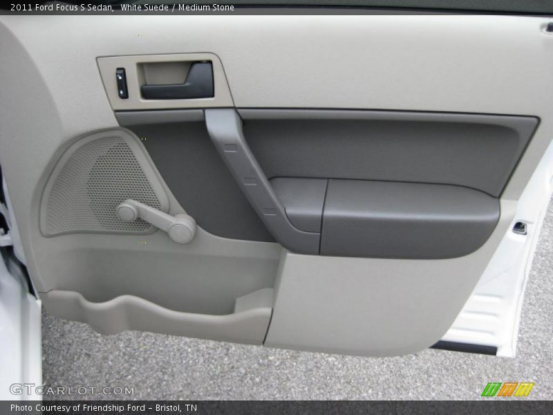 White Suede / Medium Stone 2011 Ford Focus S Sedan
