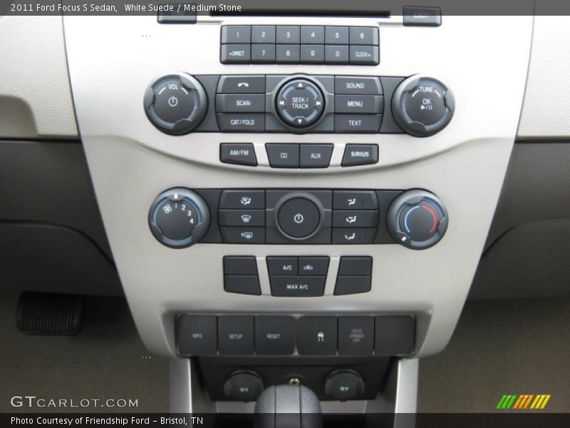 White Suede / Medium Stone 2011 Ford Focus S Sedan