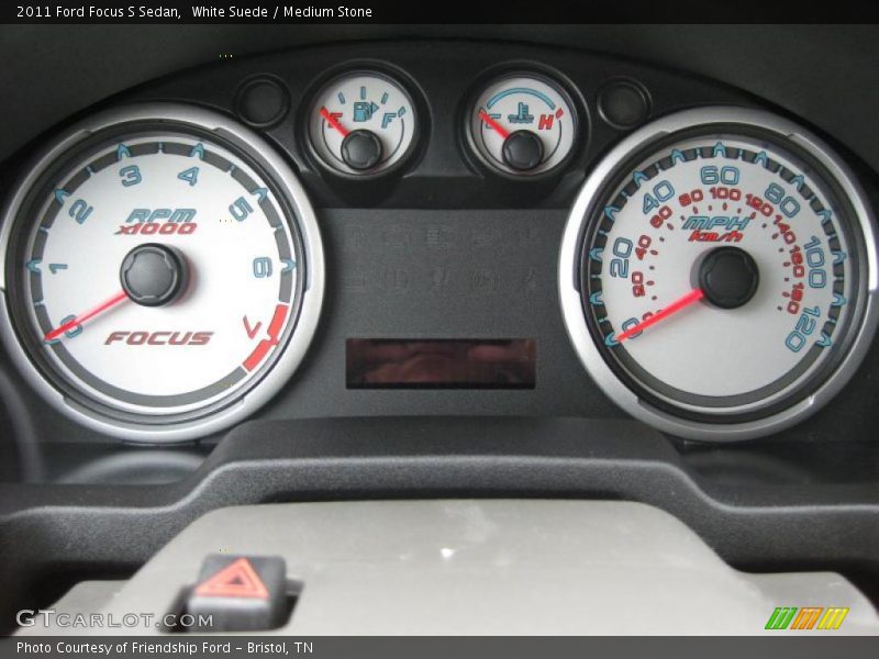 White Suede / Medium Stone 2011 Ford Focus S Sedan
