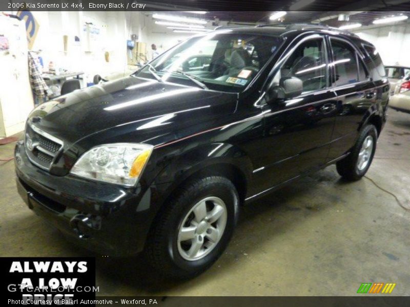Ebony Black / Gray 2006 Kia Sorento LX 4x4