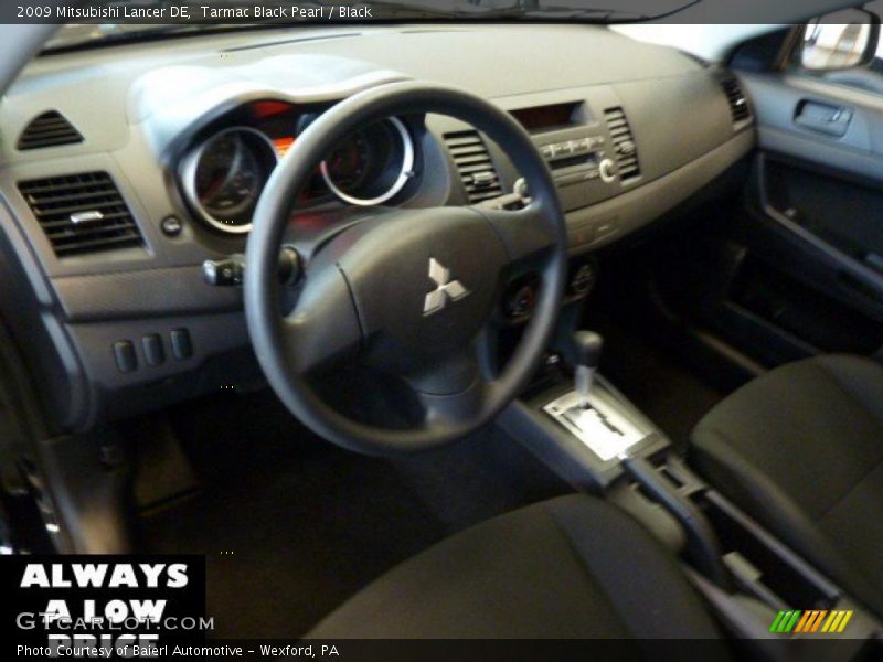 Tarmac Black Pearl / Black 2009 Mitsubishi Lancer DE