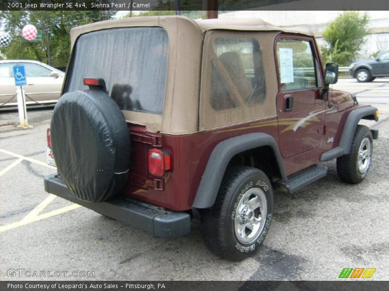 Sienna Pearl / Camel 2001 Jeep Wrangler SE 4x4