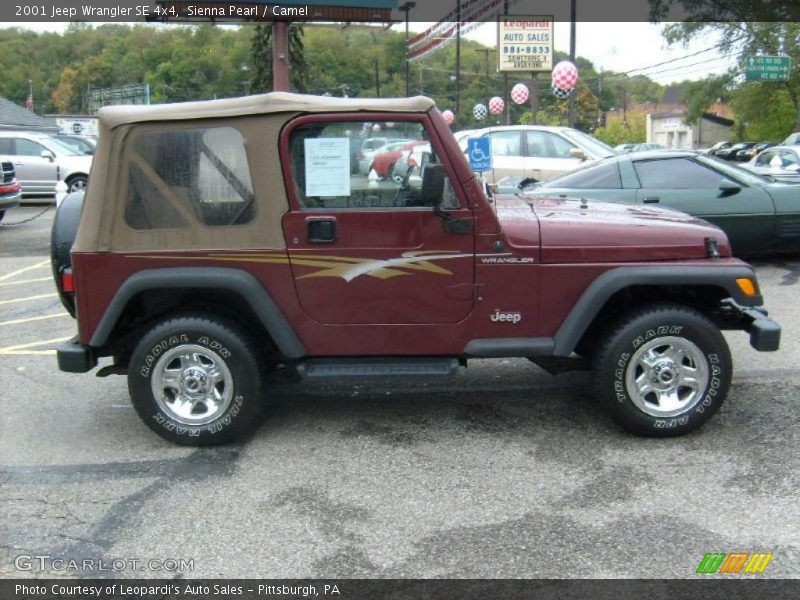 Sienna Pearl / Camel 2001 Jeep Wrangler SE 4x4