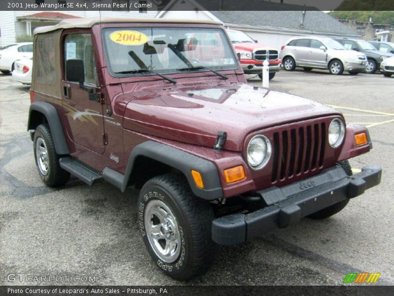 Sienna Pearl / Camel 2001 Jeep Wrangler SE 4x4