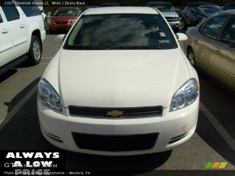 White / Ebony Black 2007 Chevrolet Impala LS