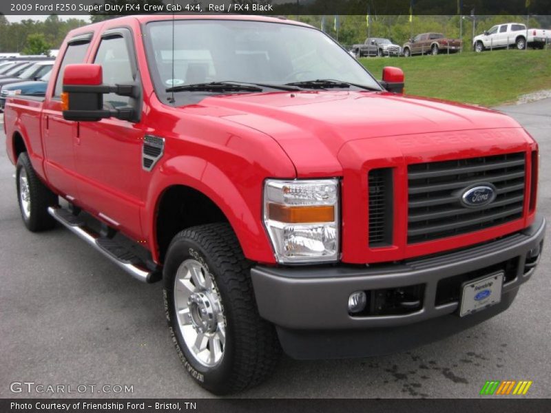 Red / FX4 Black 2009 Ford F250 Super Duty FX4 Crew Cab 4x4