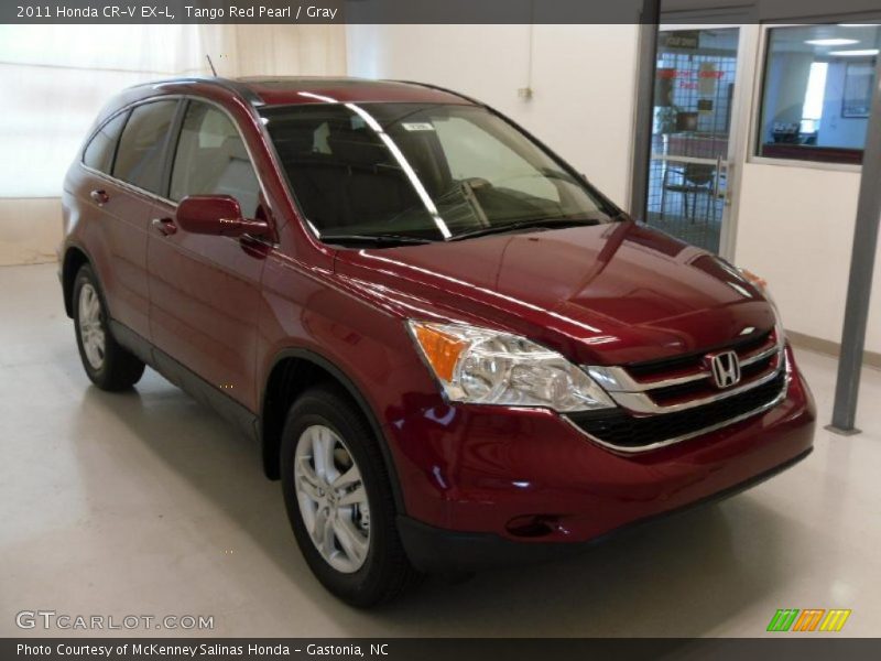 Tango Red Pearl / Gray 2011 Honda CR-V EX-L