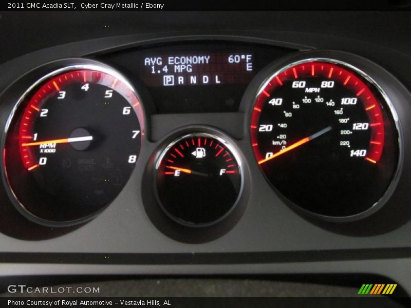 Cyber Gray Metallic / Ebony 2011 GMC Acadia SLT