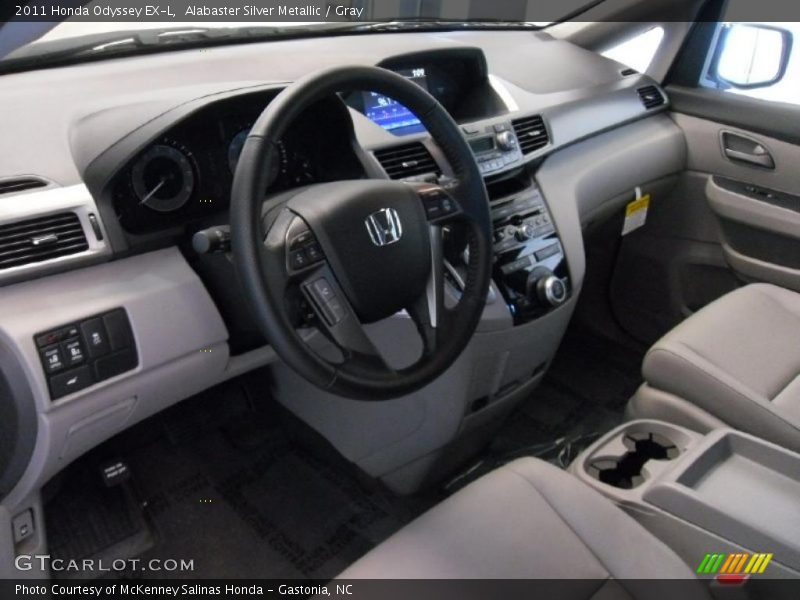  2011 Odyssey EX-L Gray Interior