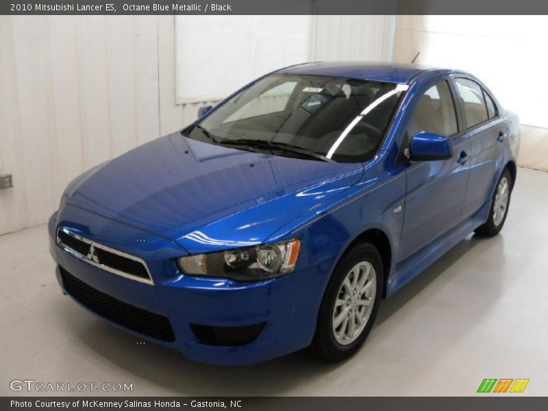 Octane Blue Metallic / Black 2010 Mitsubishi Lancer ES