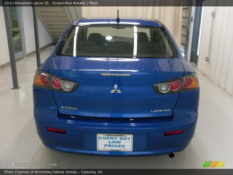Octane Blue Metallic / Black 2010 Mitsubishi Lancer ES