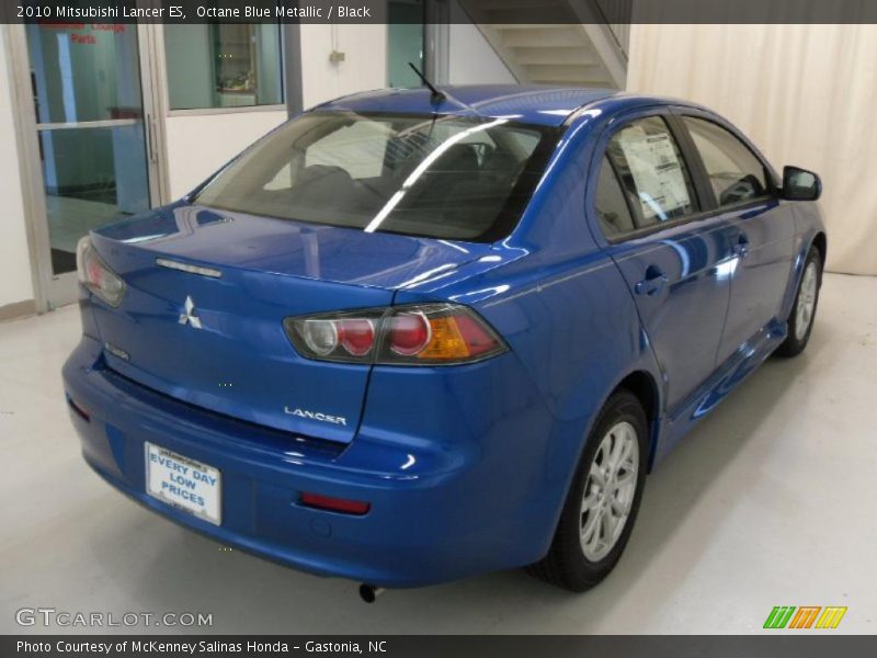 Octane Blue Metallic / Black 2010 Mitsubishi Lancer ES