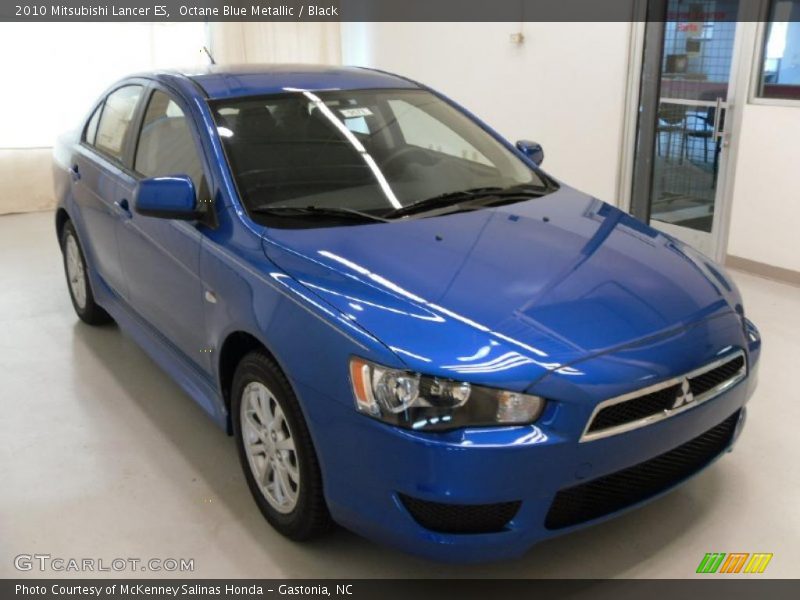 Octane Blue Metallic / Black 2010 Mitsubishi Lancer ES