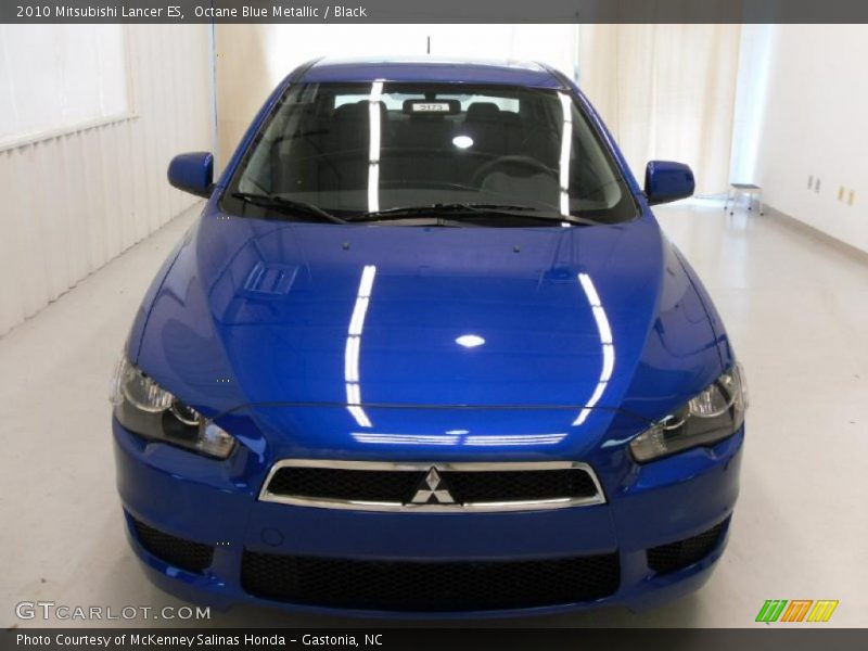 Octane Blue Metallic / Black 2010 Mitsubishi Lancer ES