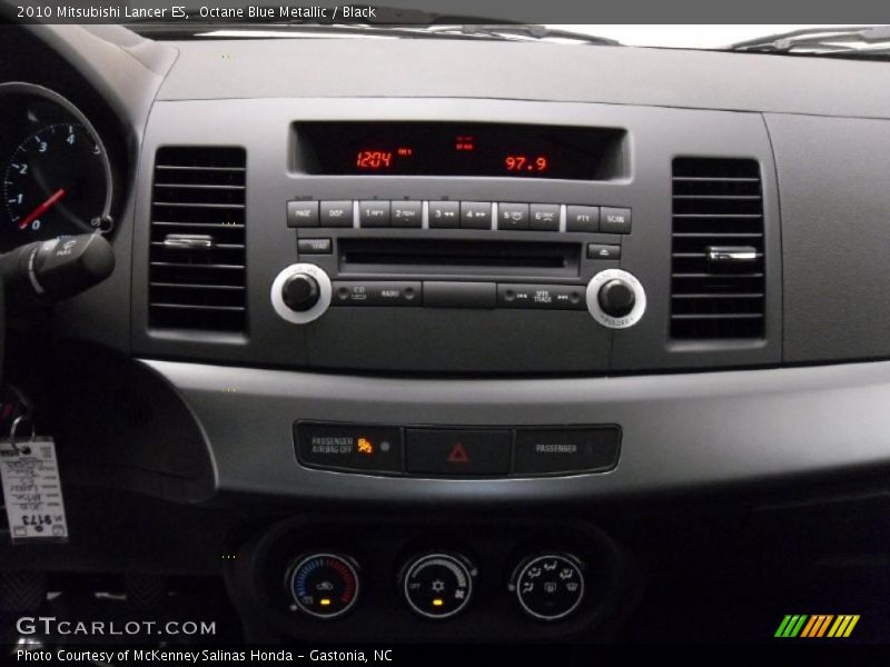 Octane Blue Metallic / Black 2010 Mitsubishi Lancer ES