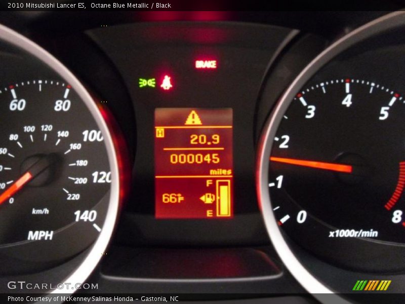 Octane Blue Metallic / Black 2010 Mitsubishi Lancer ES