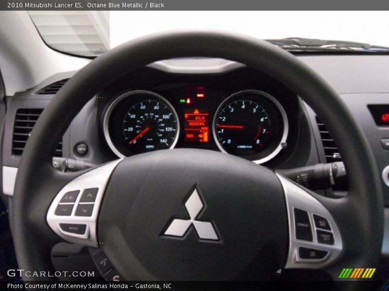Octane Blue Metallic / Black 2010 Mitsubishi Lancer ES